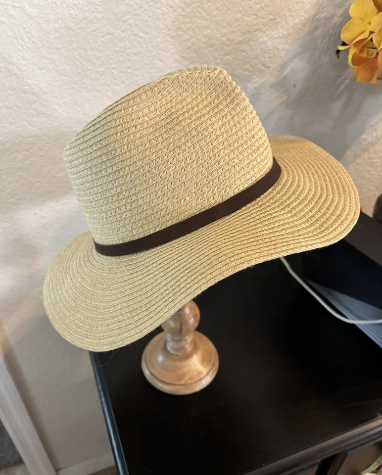 Chapéu de Sol Feminino Fedora Palha Ralph Lauren Tamanho Único - Imagem 3 de 4