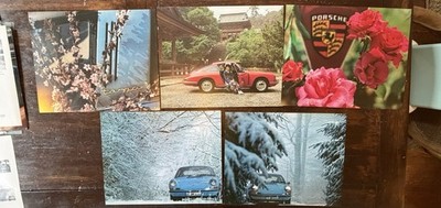 1973 Porsche Dealer Calendar Display Prints Lot of 5 Original 911 Targa Rare