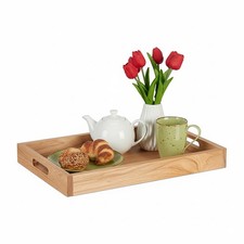 Serviertablett Frühstückstablett Kaffeetablett Holztablett Getränketablett groß