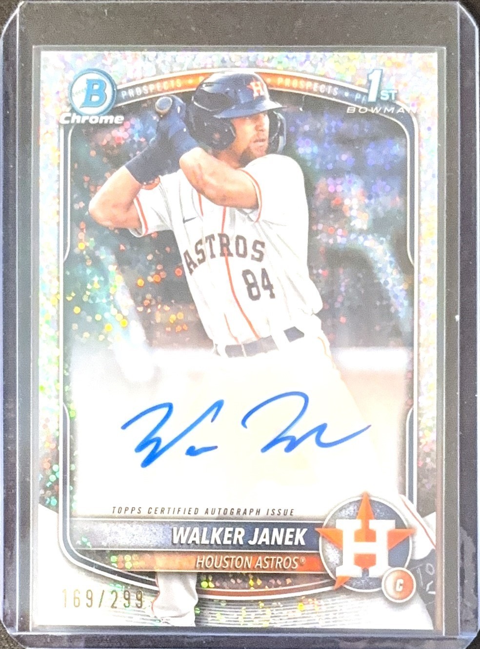2025 Bowman Chrome 1st Walker Janek Speckle Auto #CPA-WJA 169/299 Astros (AU,RC)