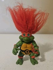 Vintage 1993 TMNT Turtle Troll Raph Raphael Action Figure with belt & Sai