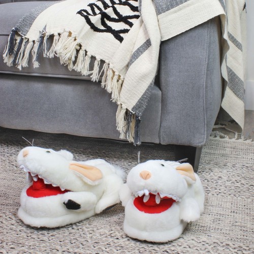Monty Python Rabbit w/ Big Pointy Teeth Slippers by Toy Vault - Picture 7 of 7