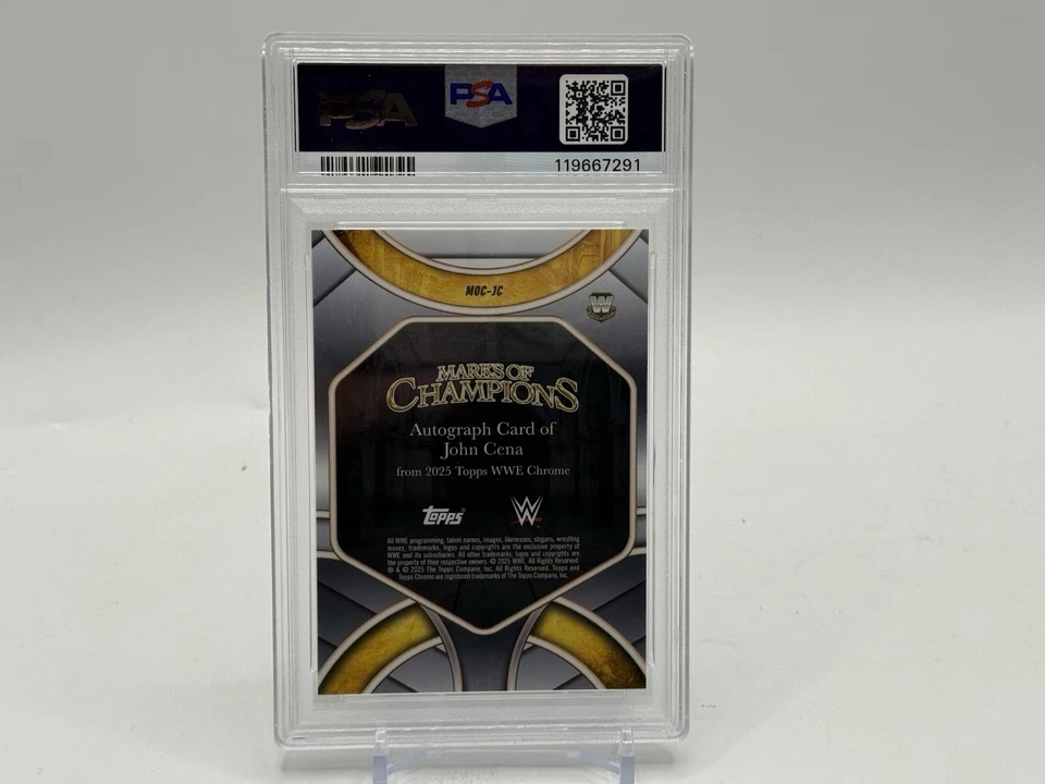 2025 Topps Chrome WWE John Cena Marks of Champions On Card Auto PSA 10 *LOW POP* - Image 2 of 2