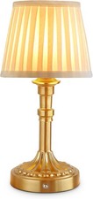 Mr.White Rechargeable Cordless Table Lamp W/ Fabric Shade 5200mAh Battery