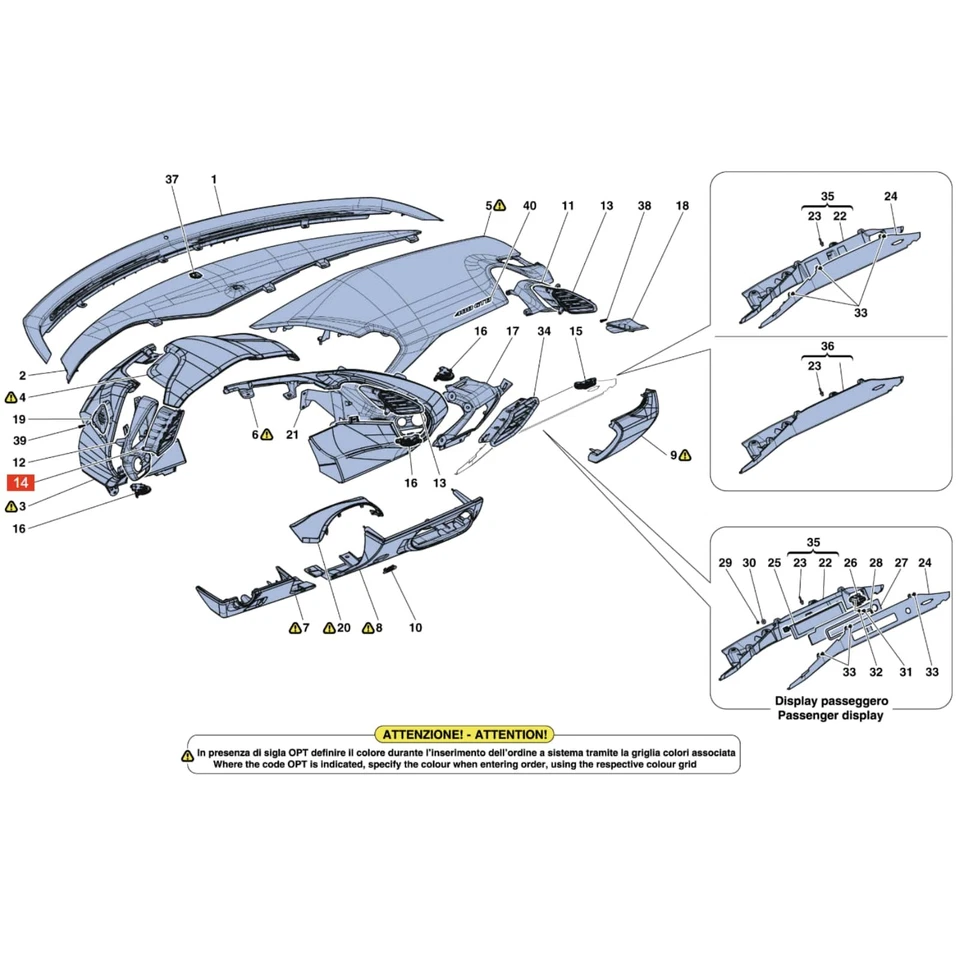 Dashboard Air Vent Blade Paddle Slider for Ferrari 2015-2018 488 GTB/Spider - Image 3 of 4