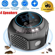4-in-1 Ultrasonic Rodent Repellent Pest Squirrel Repeller Mouse Rat Deterrent US
