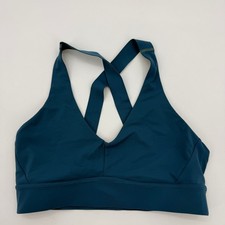 PRANA Layna Yoga Gym Sports Bra Size S Blue Light Support Pullover