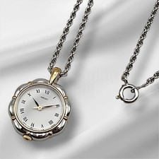 SEIKO 1F21-0A10 Pendant Watch Flower Design Quartz Women's 20.7mm From Japan