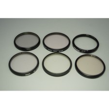 Lot of 6 Camera Lens Filters Hoya Rokunar Samigon 49mm 52mm Skylight UV Japan