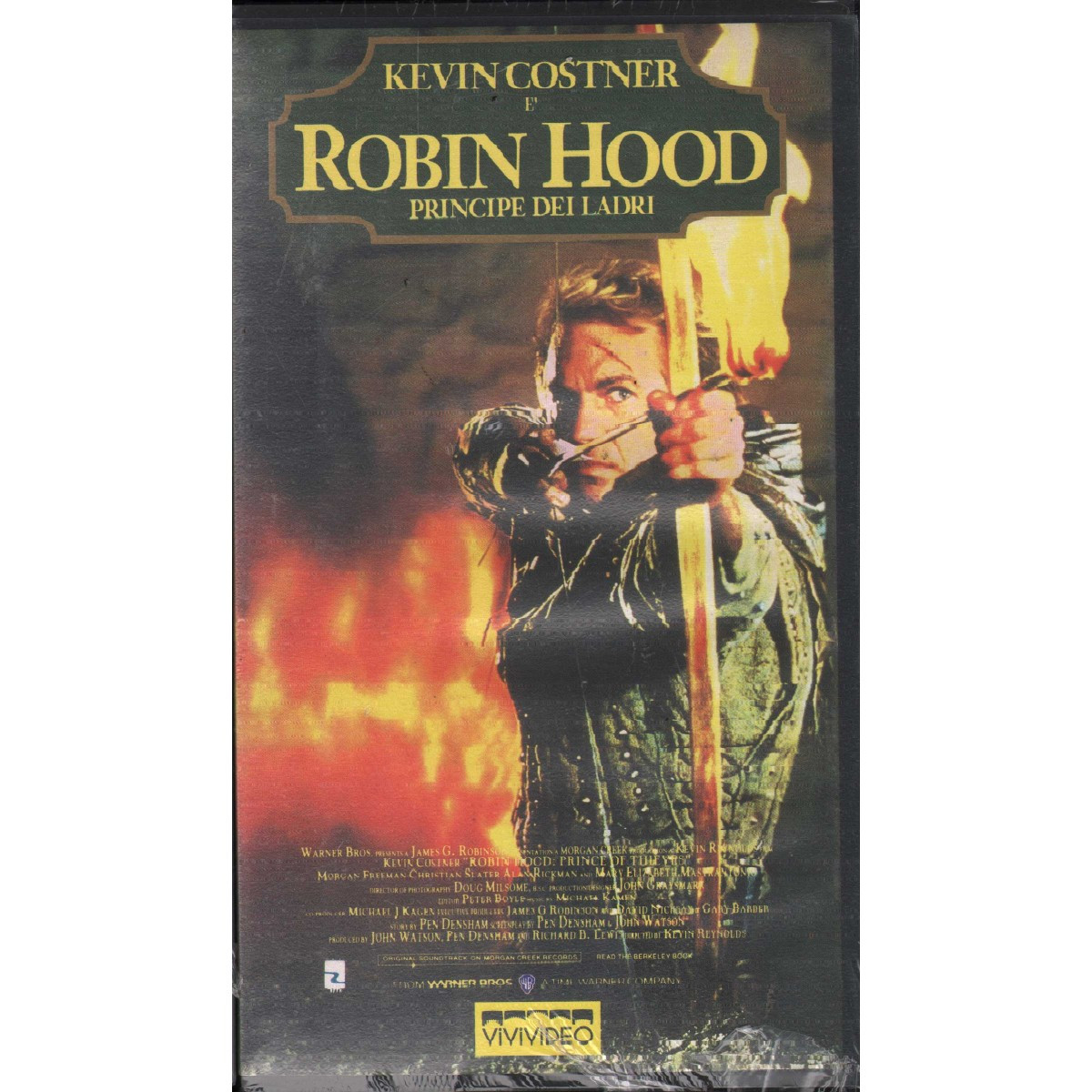 Robin Hood - Prince Of Thieves VHS Kevin Reynolds Univideo - 011061 Sealed