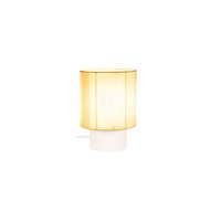 Landhaus Tischleuchte Stoff Weiß Wohnzimmer E14 H:28 Cm Tischlampe Schlafzimmer
