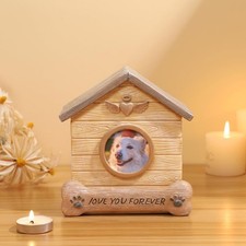 Pet Urns for Dog or Cat Ashes, Cute Resin House Shaped Funeral Cremation Urns