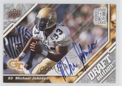 2009 Upper Deck Draft Edition Auto Michael Johnson #5 Auto 7n2