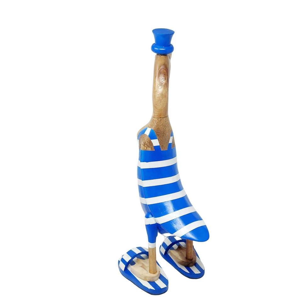 maritime Dekofigur Ente im Bikini H. 48cm aus Holz handbemalt Formano - Bild 4 von 4