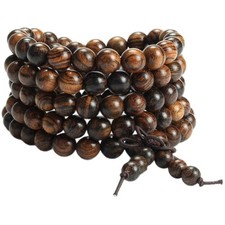 Buddhistische Gebetskette Perlenarmband 8mm Holz Mala 108 Perlen Yoga Schmuck
