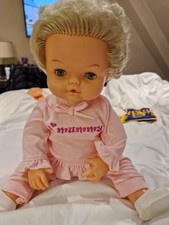 vintage tiny tears doll 1970s needs TLC dressed 