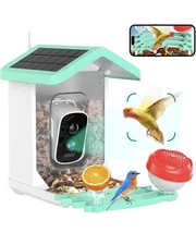 Bird Feeder with Camera, 4K HD AI Identify Bird Species, Smart Solar-Powered
