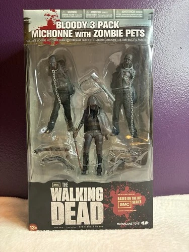 McFarlane Toys The Walking Dead Michonne & Zombie Pets 3-Pack Series Three
