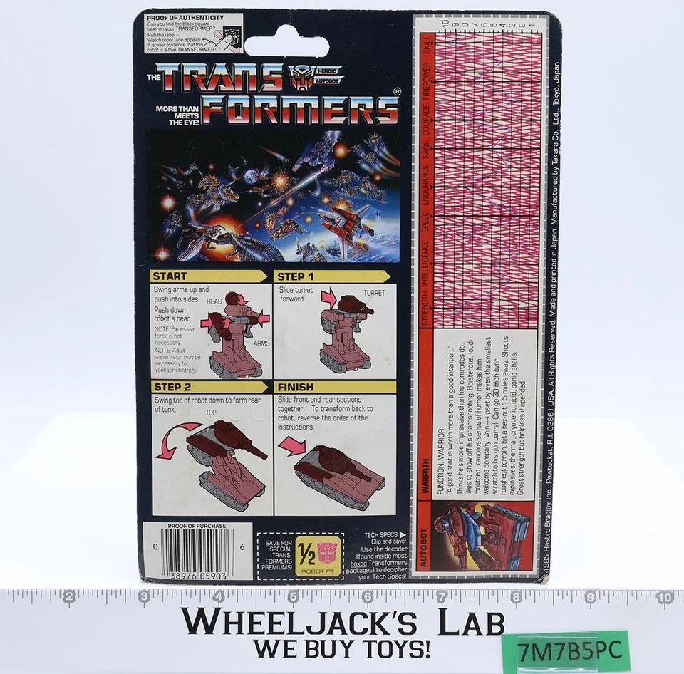Warpath G1 Transformers 1985 Hasbro Vintage Action Figure NEW MOSC SEALED - Image 2 of 4