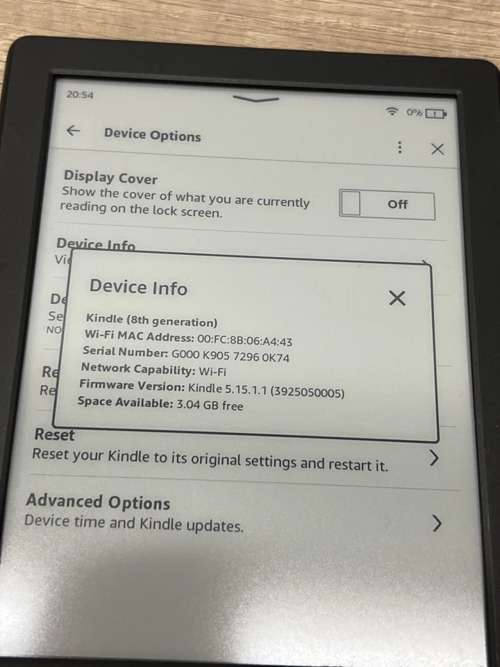 Amazon Kindle 8th Gen (SY69JL) 4GB – 6", WiFi E-Reader Faulty Spares Or Repair - Image 4 of 4
