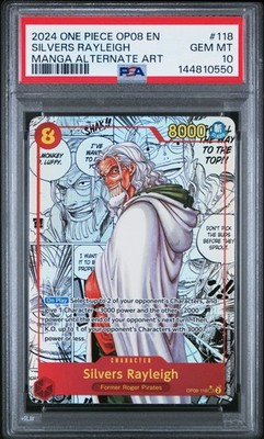 シルバーズ・レイリー MANGA ALT ART #118 Silvers Rayleigh 118 Manga Alternate Art One Piece PSA 10 | eBay