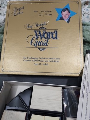 Vintage Tony Randall's Word Quest Board Game (1984, Word Quest USA) Pre-owned 