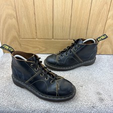 Dr Martens Church Chukka Monkey Black Smooth Doc Leather Boots Size UK 5 EU 38