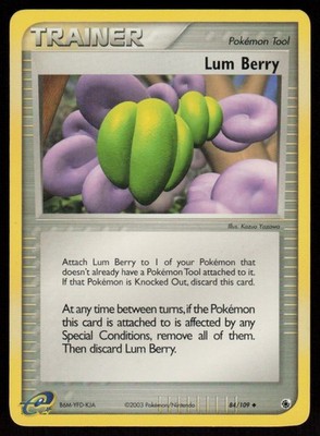 Lum Berry 84/109 Uncommon Ruby & Sapphire Pokemon Near Mint