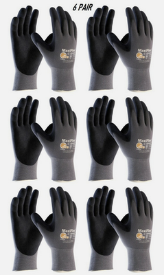 #ad #ad 6 Pairs PIP 34 874 MaxiFlex Ultimate Micro Foam Nitrile Grip Coated Work Glove $27.95