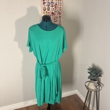 Chaps Women’s Green Crewneck Knit Short Sleeve T-Shirt Dress - XL