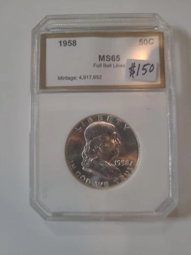1958-D Franklin Half Dollar — photo from the most recent tracked eBay sale
