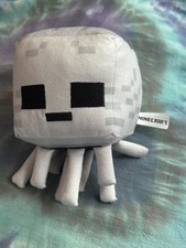 Minecraft Ghast Plush Stuffed Animal Gray/Black Washable Small Squid 6  