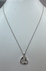 Disney SilverTone Rhinestone Accent Mickey Mouse Silhouette Pendant Necklace5.9g — photo 1