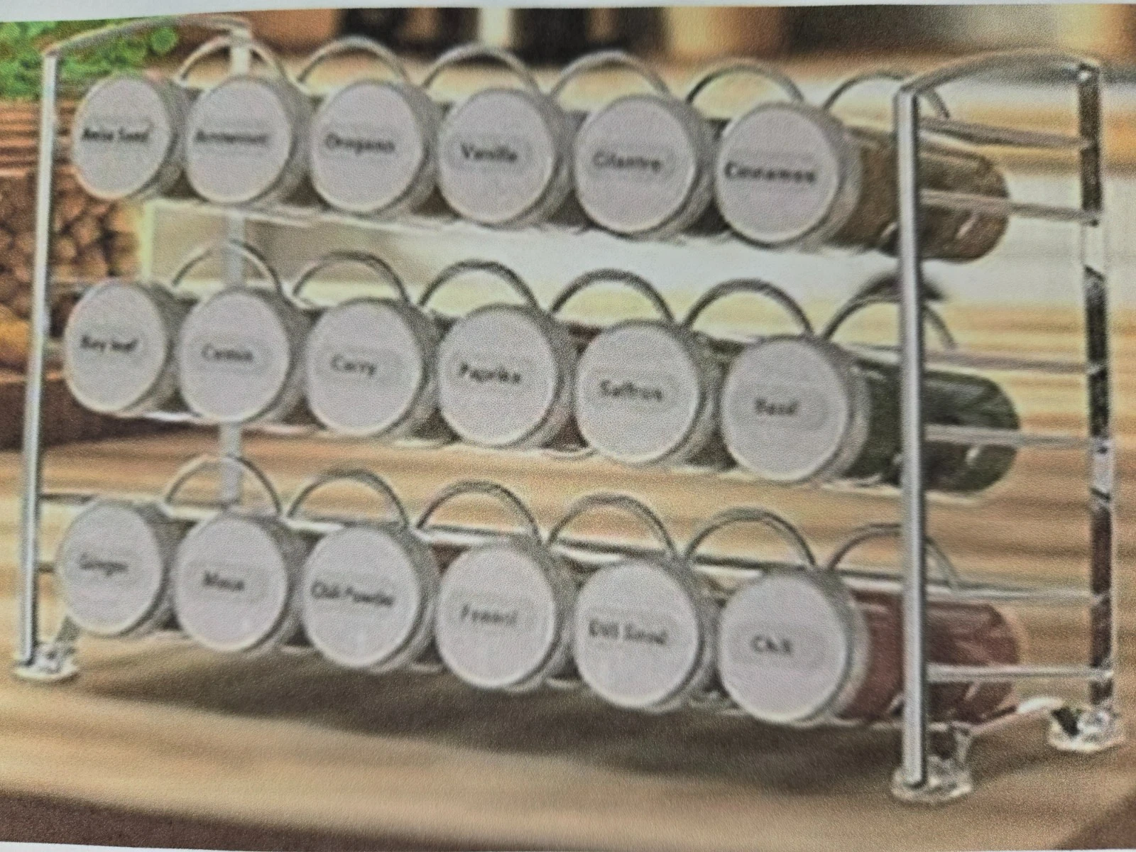 NIB DecoBros Spice Rack Stand (Chrome) with 18 Glass Bottles and 48 Labels
Opens in a new window or