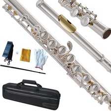 C Flute Silver Plated, 16-Key Closed Hole, Offset G Split E Mechanism, In...
