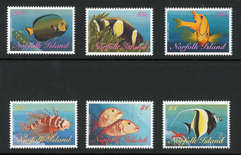 Norfolk Island 1998 Fish Definitives 12v MNH ** Marine Life - Image 2 of 2