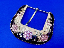 Shades of Purple Rhinestone Accented Ranger Style Replacement Belt Buckle