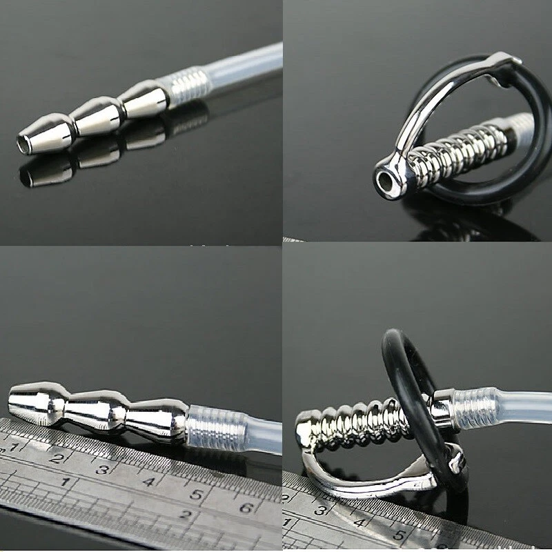 Metal Penis Plug Stretcher BDSM Dilator Device Stainless Steel for Male Sex Toys - Image 3 of 4