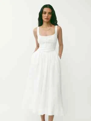 slim fit dress slacks Lady Black Tie - Vaughn Gown - Off White - V-Notch Strapless Satin Dress