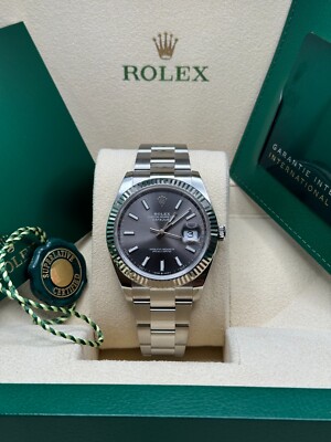 Rolex Datejust 41 2022 UNWORN Rhodium Gray  Slate Dial Stainless Steel Oyster