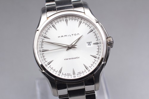 Hamilton Jazzmaster Viewmatic H326651 Silver Dial Date AT Men's Watch From JAPAN