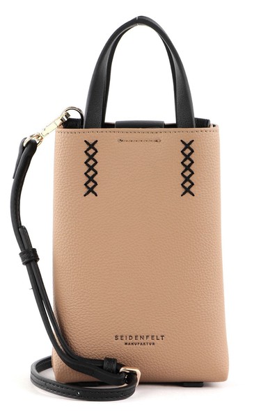 Seidenfelt Manufaktur Laksa Cellphone UmhäNgetasche Tasche Smooth Toffee / Gold-image