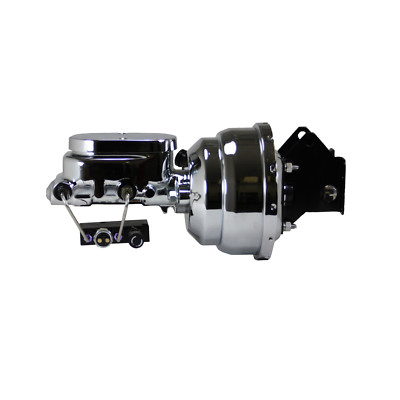 1957-72 Ford F100 8 in Chrome Power Brake Booster with 1-1/8 in Bore Disc Master
