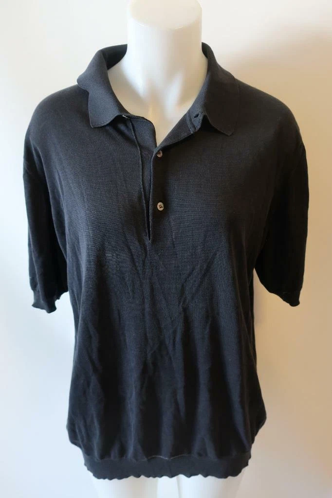 MENS MALO BLACK POLO SHIRT SIZE 52/US L *