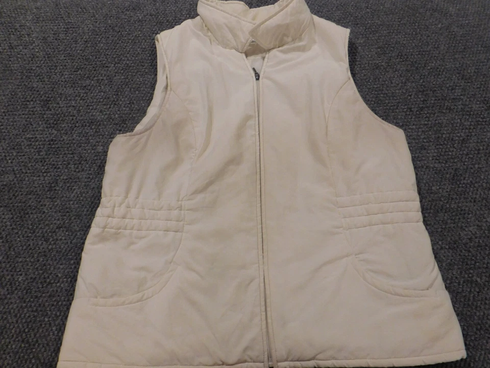 Chaleco Croft & Barrow Mujer XL Extra Grande Beige Cremallera Completa Sin Mangas Foto 3 de 4