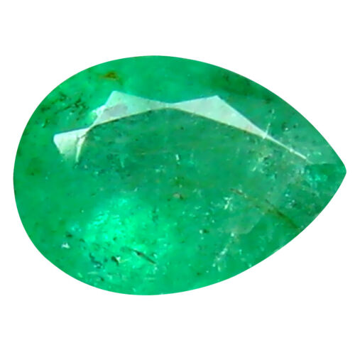 0.39 ct Sparkling Pear Cut (6 x 4 mm) Colombian Emerald Natural Gemstone - Picture 1 of 1
