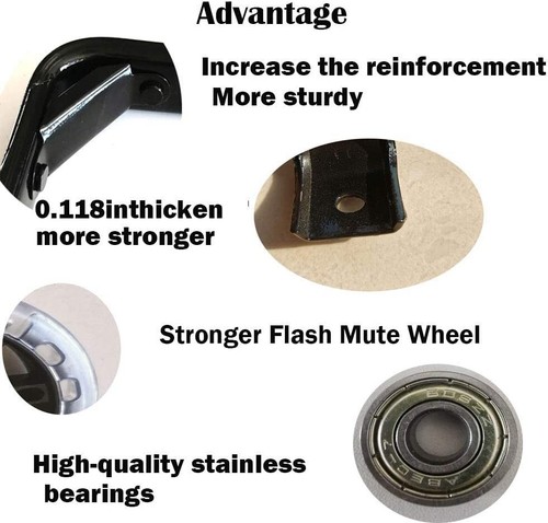 a Pair of Kid's Bike Heavy Duty Flash Training Wheels,Mute Training Wheels fo... - Picture 3 of 7
