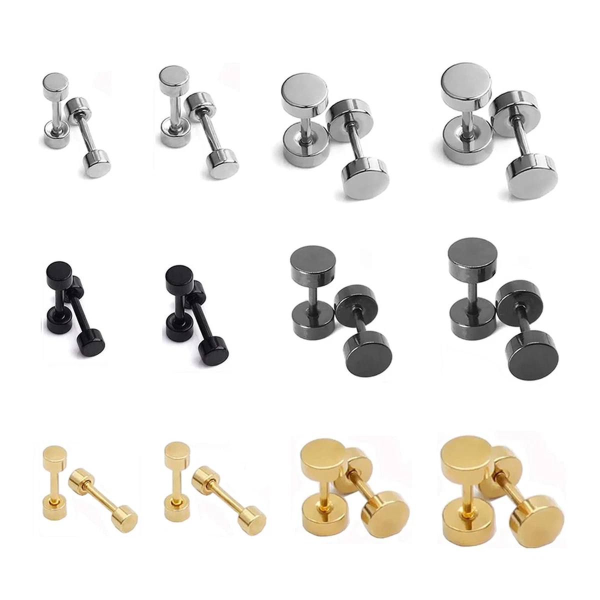 Mens flat 2024 back earrings