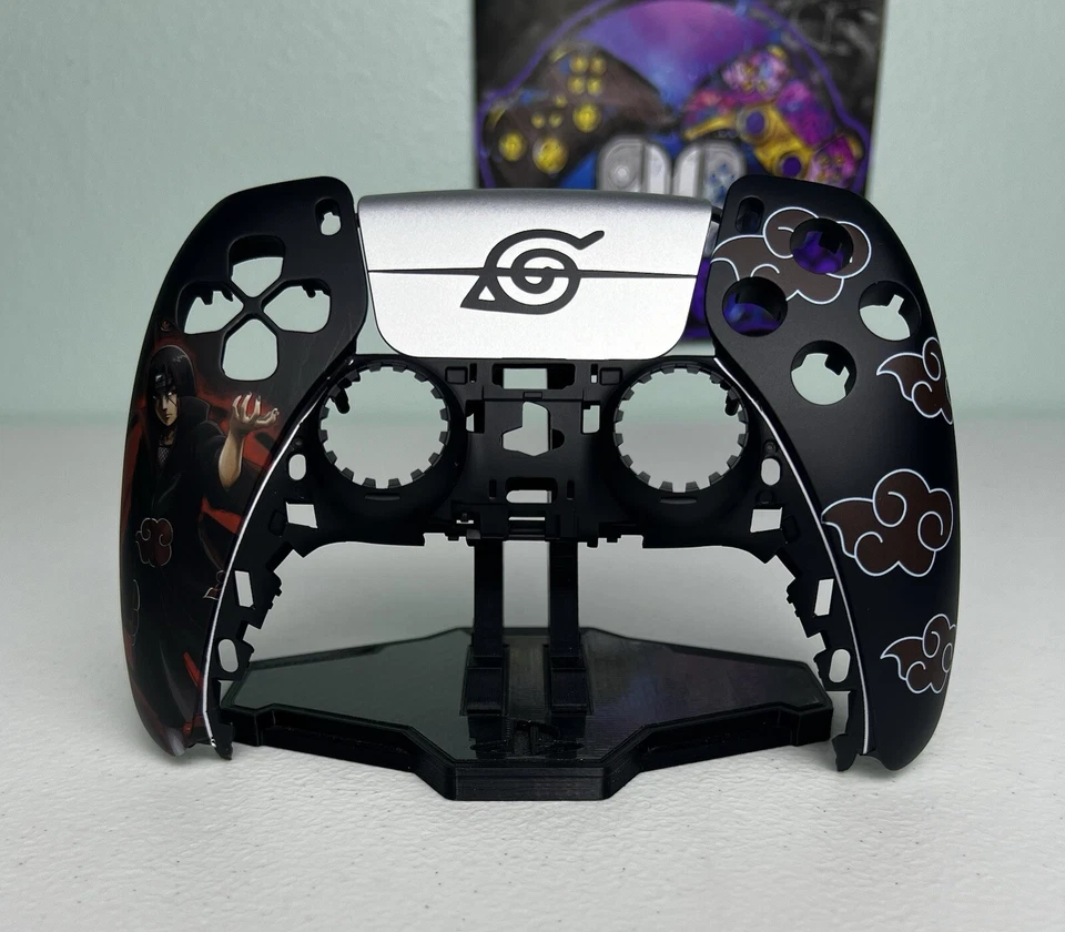 SONY Itachi Uchiha Naruto Red Clouds Custom Replacement Shell for PS5 Controller