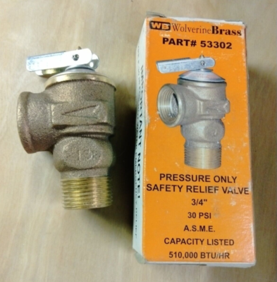 #ad Pressure Only Safety Relief Valve Part Number 53302. Wolverine Brass. $38.00